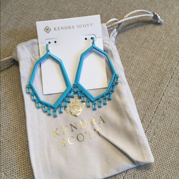 Kendra Scott Turquoise Earrings.  NWT - Picture 2 of 2